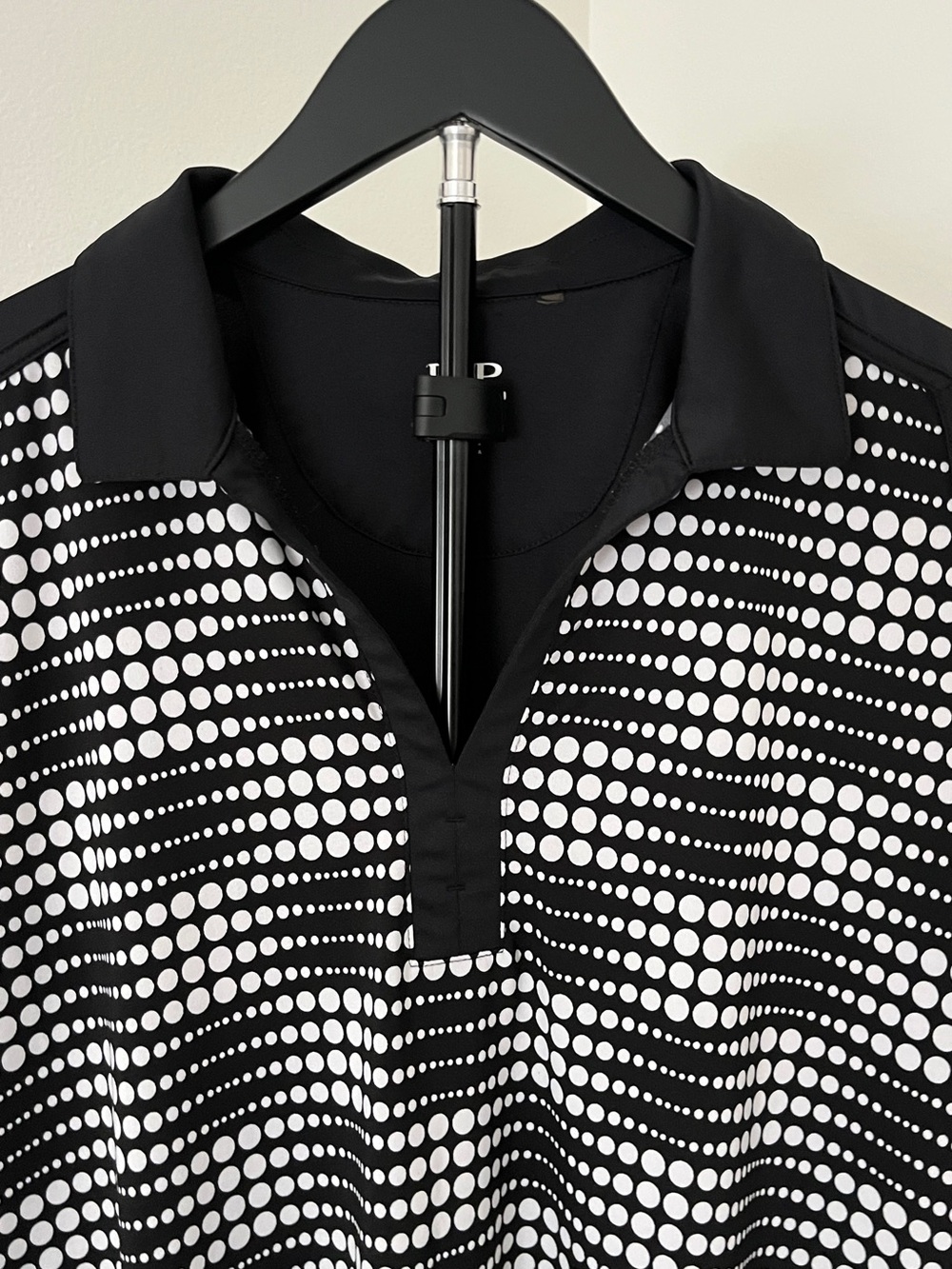 ⚫ EP Pro Black White Dot Print Golf Polo | Women’s Large - Picture 5 of 9
